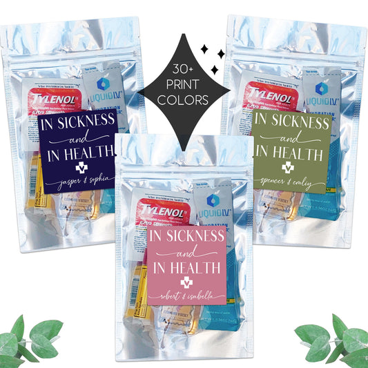 In Sickness Labels + Resealable Bags