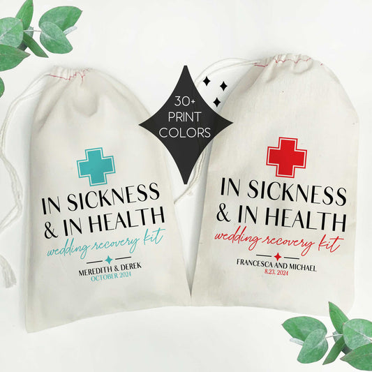 In Sickness And Health Recovery Kit Bags