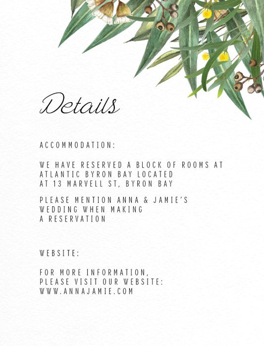 A Bouquet Information Card by Inggrid H.