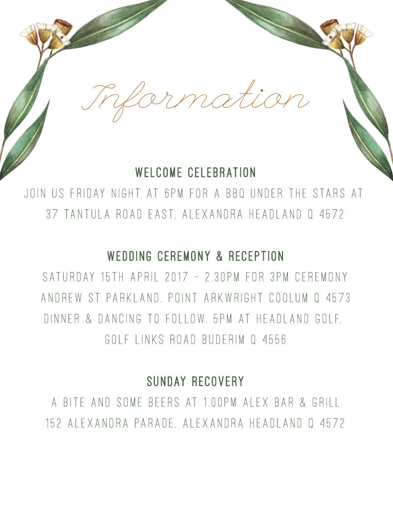 Under The Eucalyptus Information Card by Stefan A.