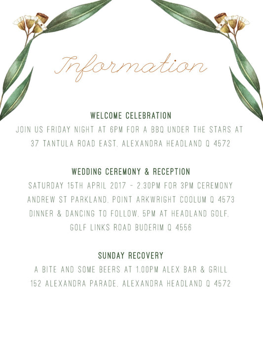Under The Eucalyptus Information Card by Stefan A.