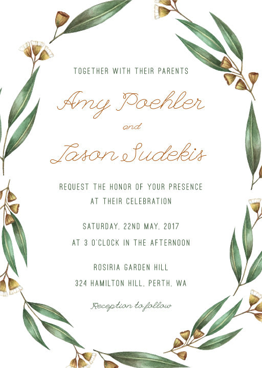 Under The Eucalyptus Wedding Invitations by Stefan A.