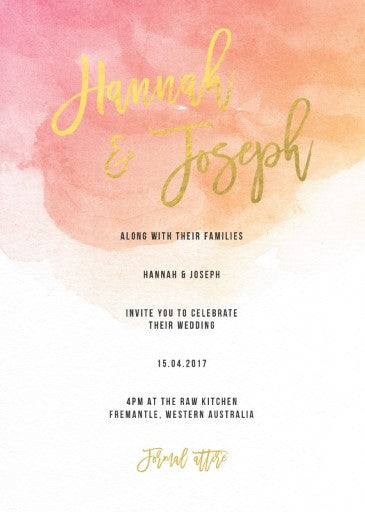 Aquarelle Wedding Invitations by Owey C.