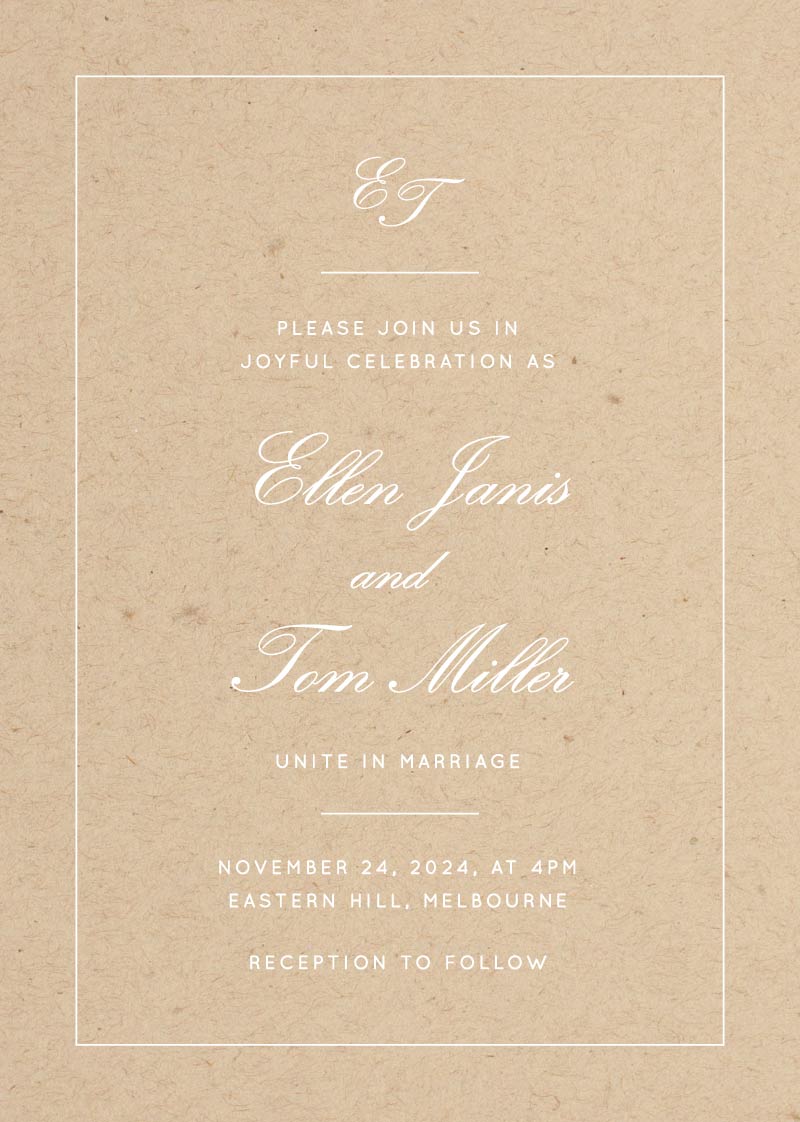 Into The Line Wedding Invitations by Inggrid H.