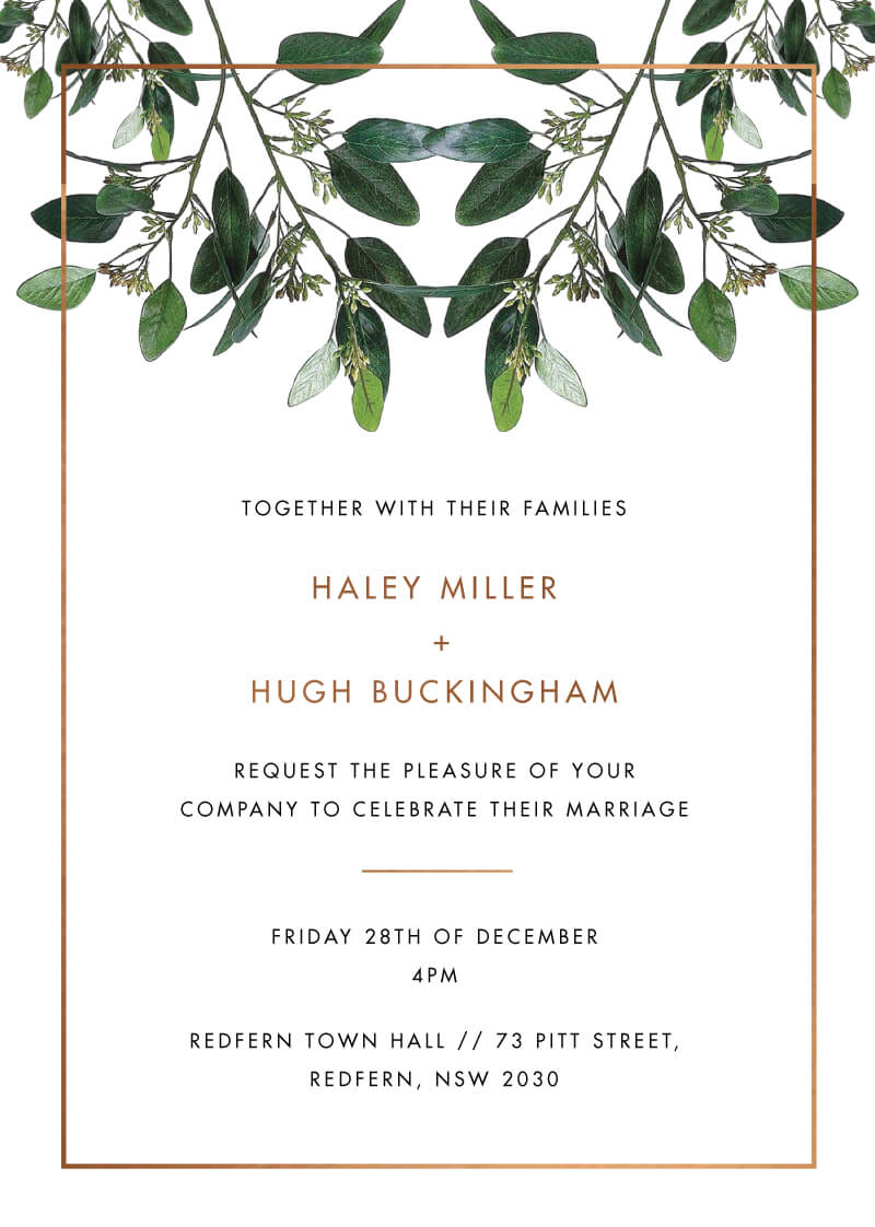 Garden Estate Wedding Invitations by Haley J.
