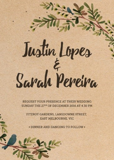 Rustic Garden Wedding Invitations by Nadine W.