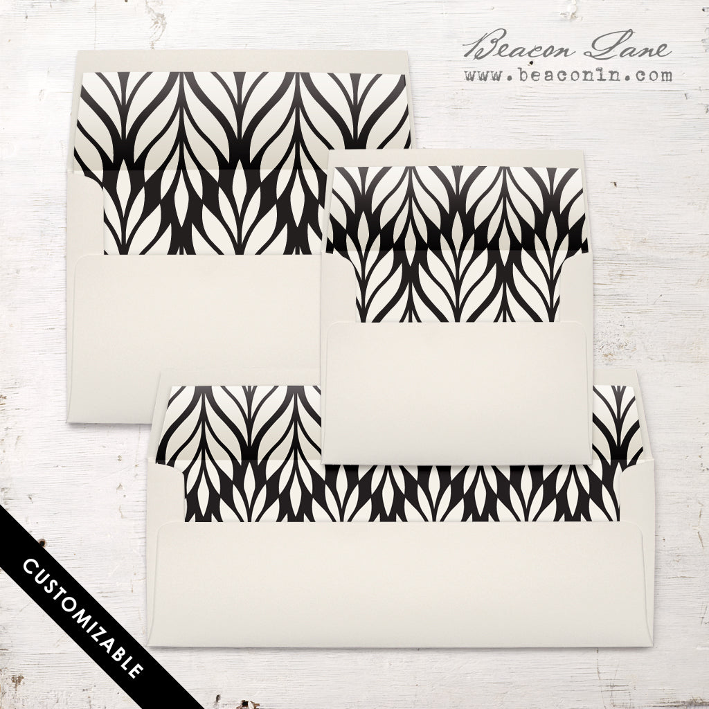 Geometric Leaves Envelope Liners
