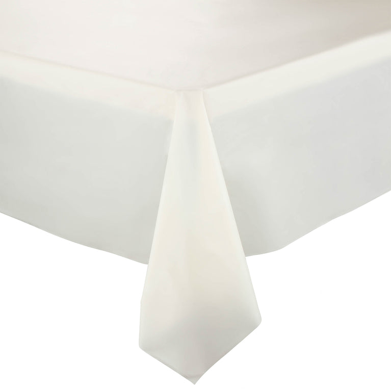 Ivory Rectangular Disposable Plastic Tablecloths (54" x 108")