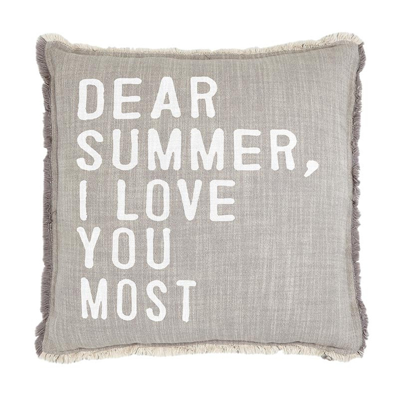 Face to Face Euro Pillow - Dear Summer I love You Most