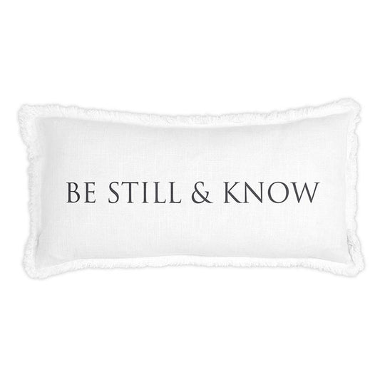 Face to Face Lumbar Pillow - Be Still & Know