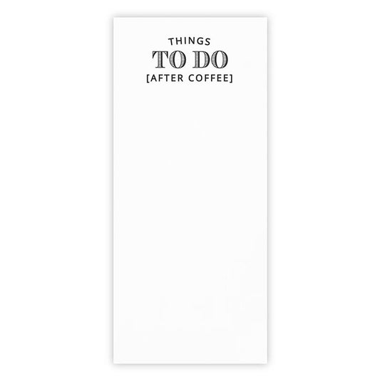 Rectangle Notepaper with Acrylic Tray - Things To Do (After Coffee)