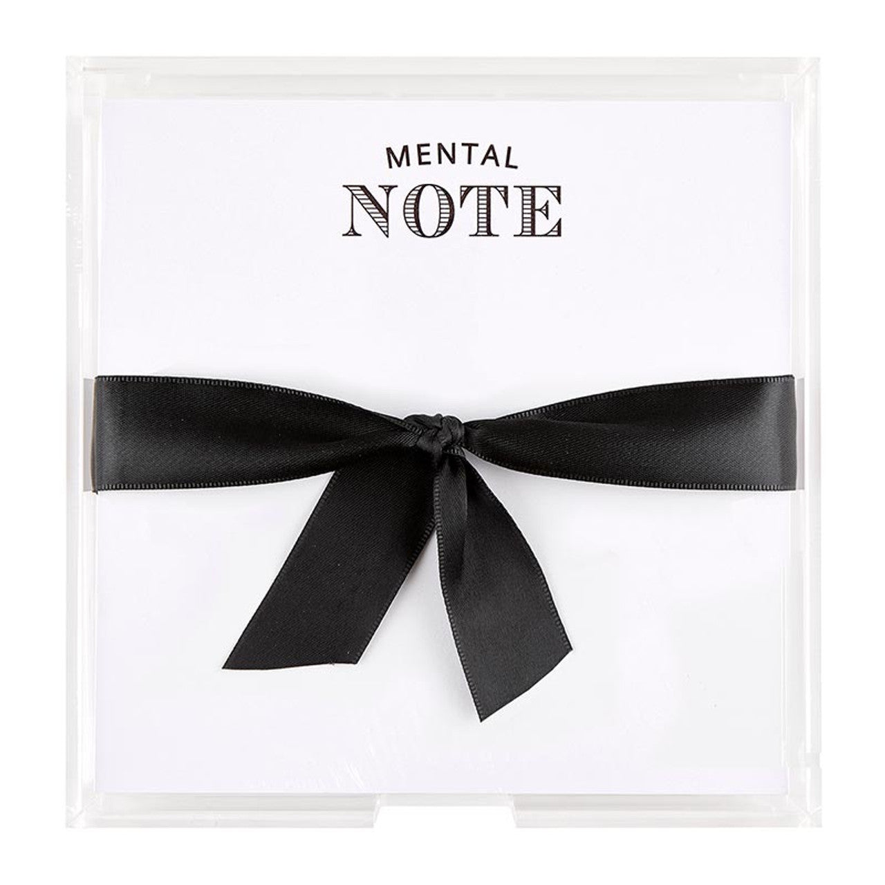 Square Notepaper with Acrylic Tray - Mental Note