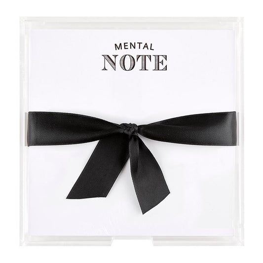 Square Notepaper with Acrylic Tray - Mental Note