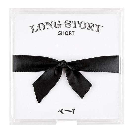 Square Notepaper with Acrylic Tray - Long Story Short