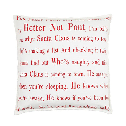 Face to Face Euro Pillow - Better Not Pout