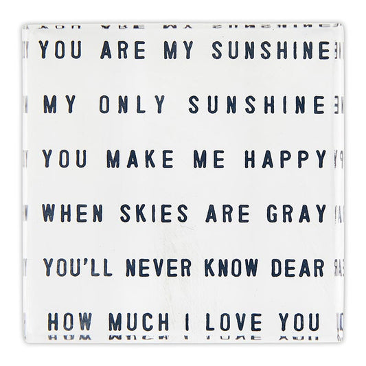 Face to Face Lucite Block - You Are My Sunshine