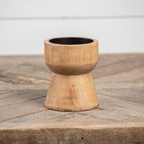 4.5" Wood Candle Holder