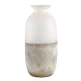 Neutral Gray Frosted Glass Vase