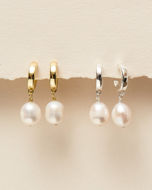Bali Pearl Drop Huggies