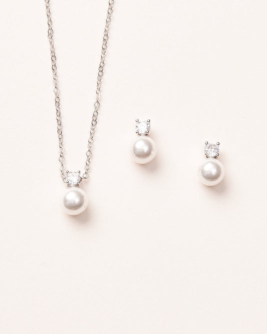 Justine Pearl Bridesmaid Jewelry Set