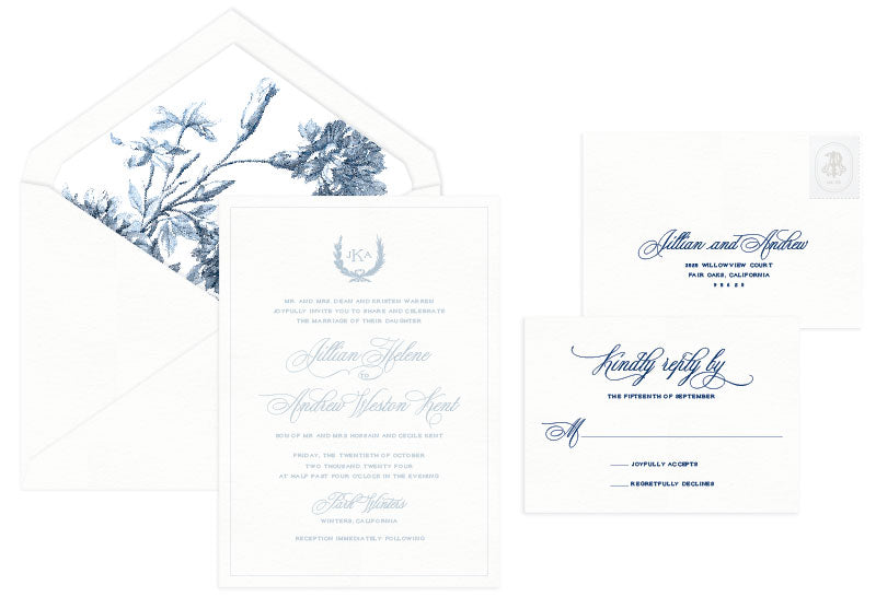 Jillian Letterpress Wedding Invitation