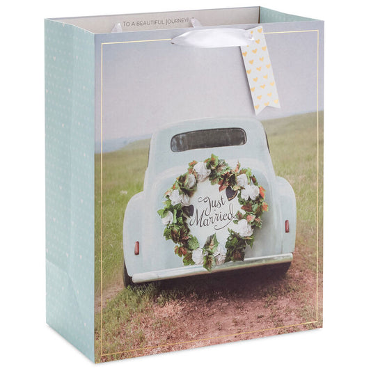 13" Just Married Large Wedding Gift Bag