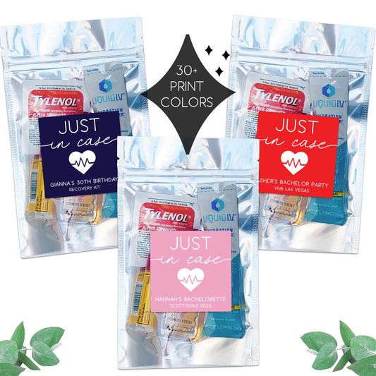 Just In Case Heart Labels + Resealable Bags