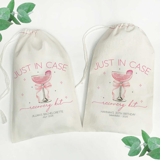 Just In Case Pink Champagne Recovery Bags