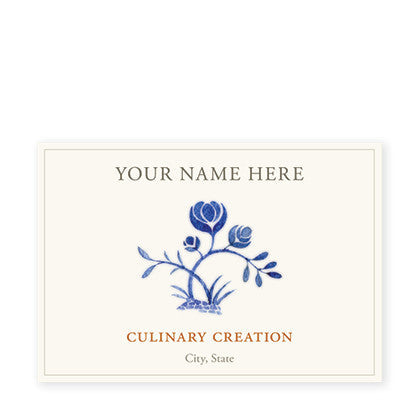 Delftware Flower Canning Labels