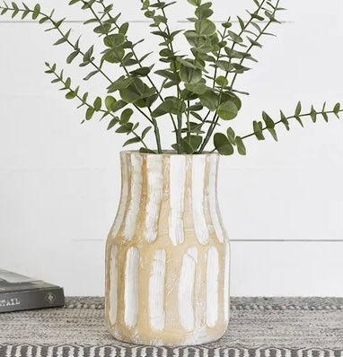 9.45" Wood Vase