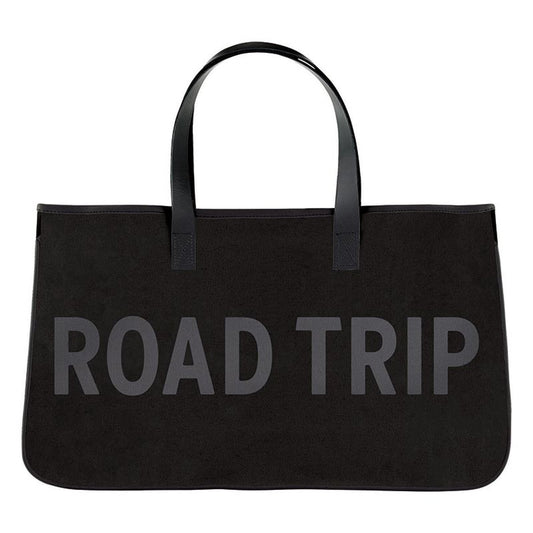 Black Canvas Tote - Road Trip