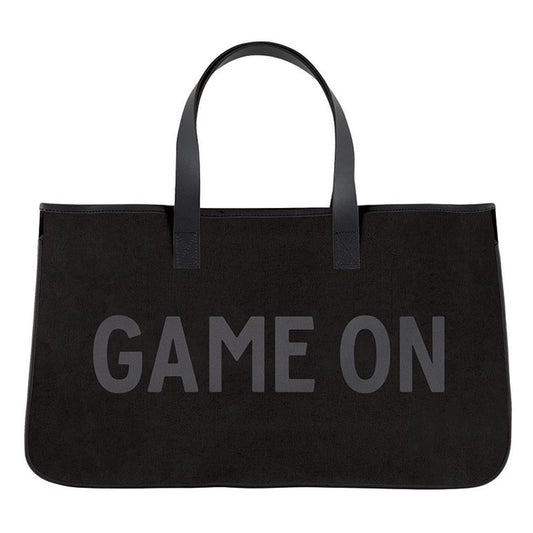 Black Canvas Tote - Game On