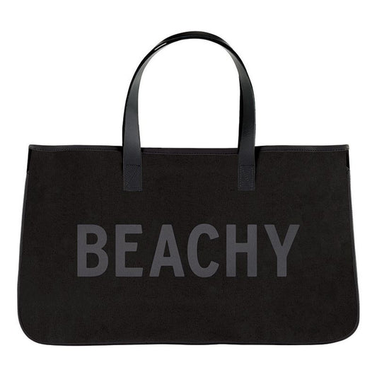 Black Canvas Tote - Beachy