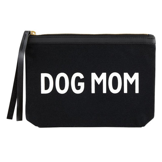 Black Canvas Pouch - Dog Mom