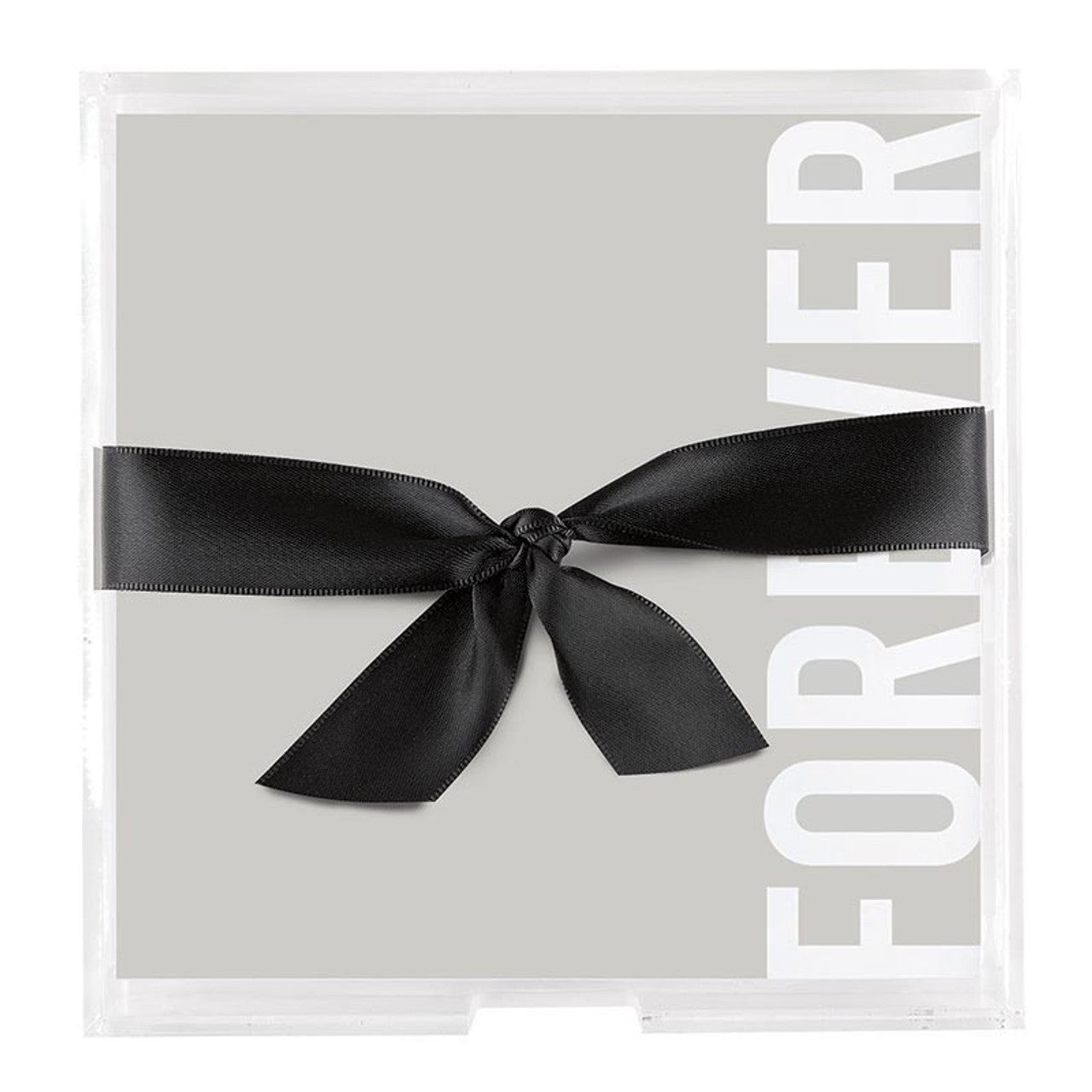 Square Notepaper with Acrylic Tray - Forever