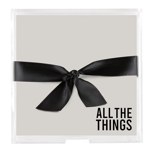 Square Notepaper with Acrylic Tray - All the Things