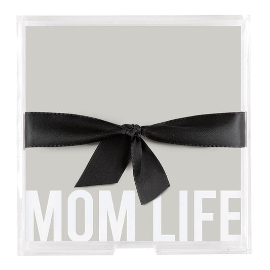 Square Notepaper with Acrylic Tray - Mom Life