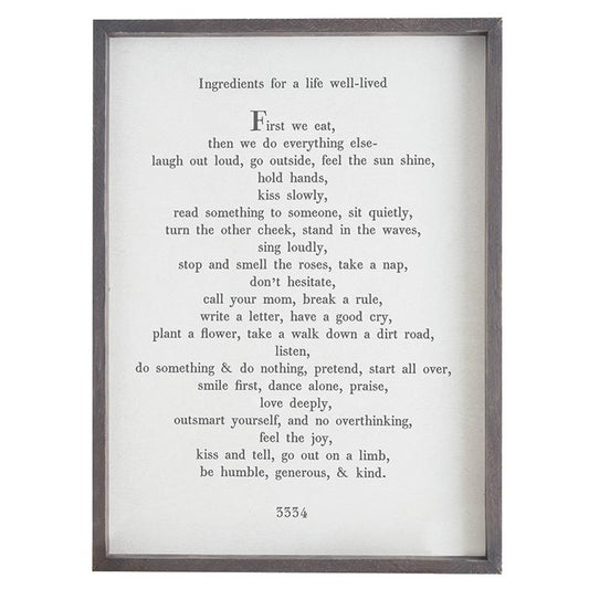 Face to Face Cadet Word Board - First We Eat