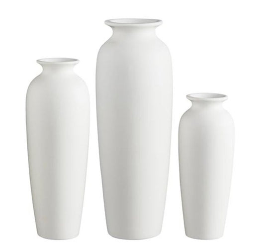 White Matte Vase - Large