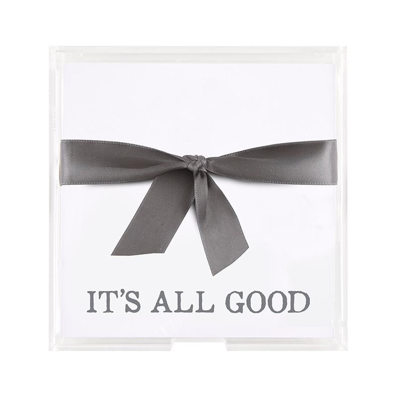 Face To Face Square Notepaper with Acrylic Tray - It's All Good
