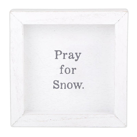 Face To Face Petite Word Board - Pray for Snow