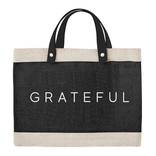 Black Mini Market Tote - Grateful