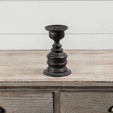 7.5" Black Metal Candle Holder
