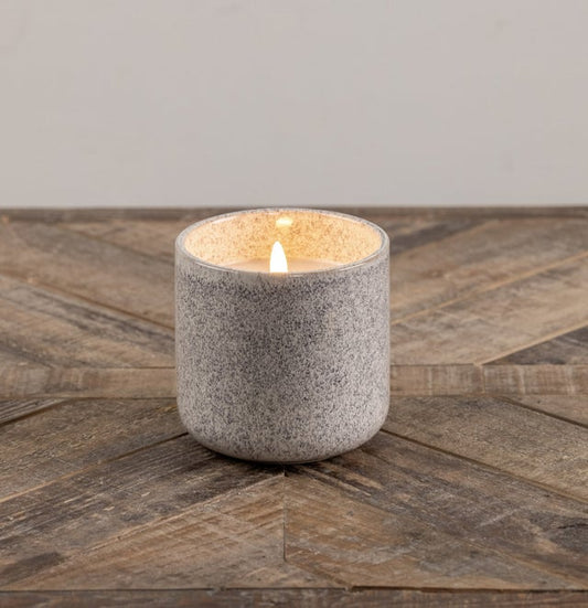 4" Gray Ceramic Timer Candle