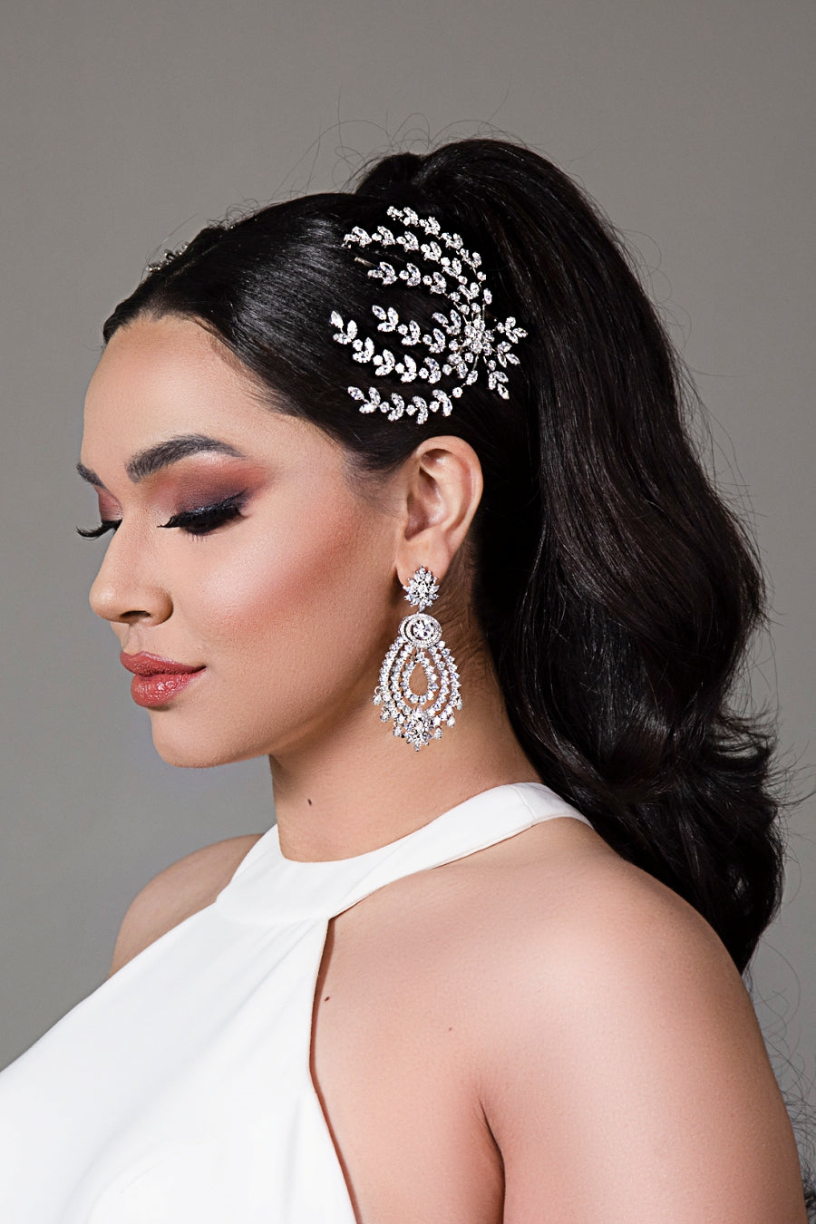 Lucia Swarovski Bridal Hair Comb, Swarovski Hair Wings