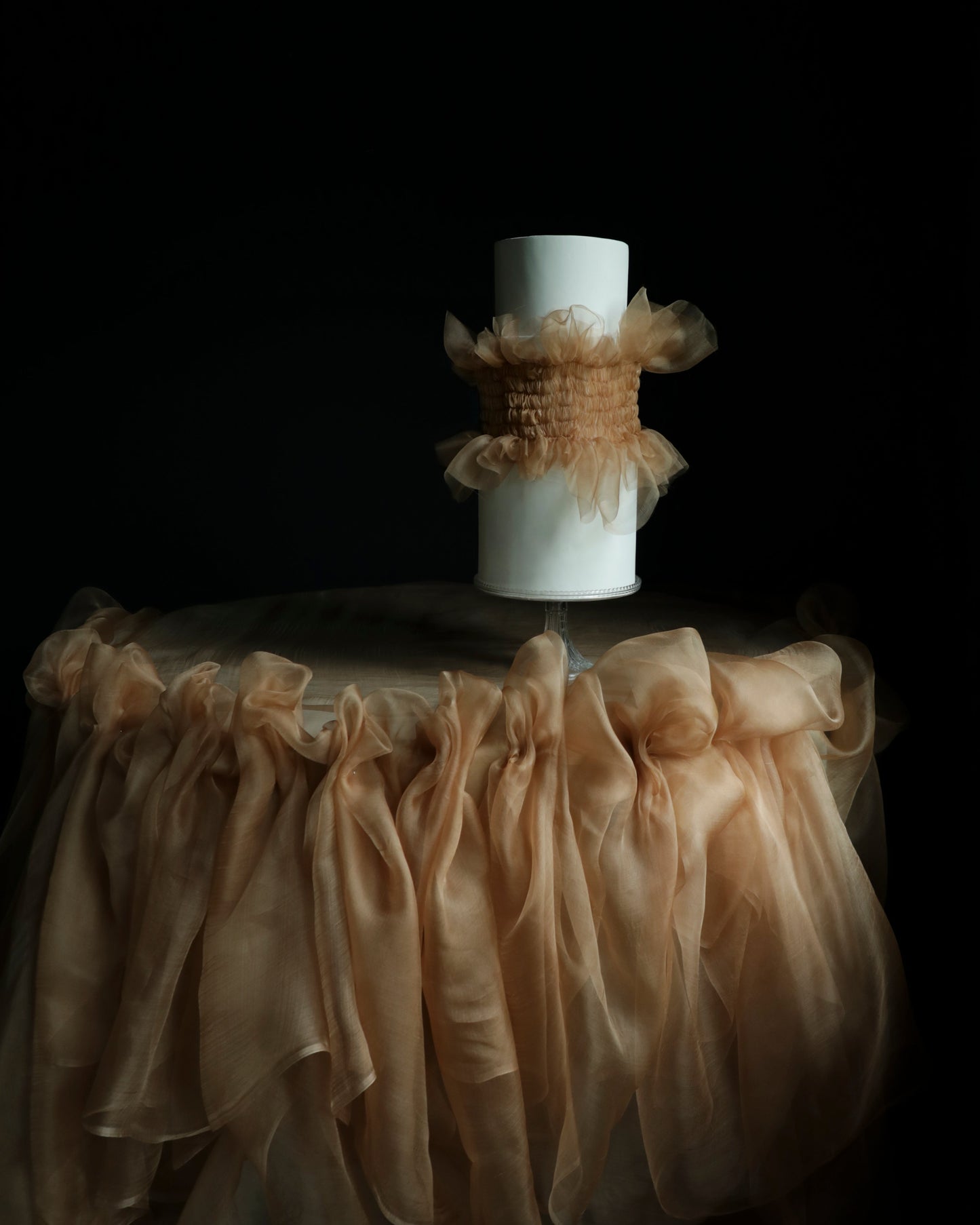 Soft Coral Organza Organic Silk Fabric