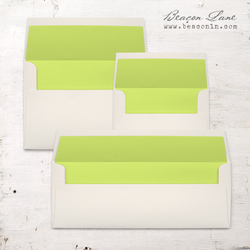 Lime Green Solid Envelope Liners