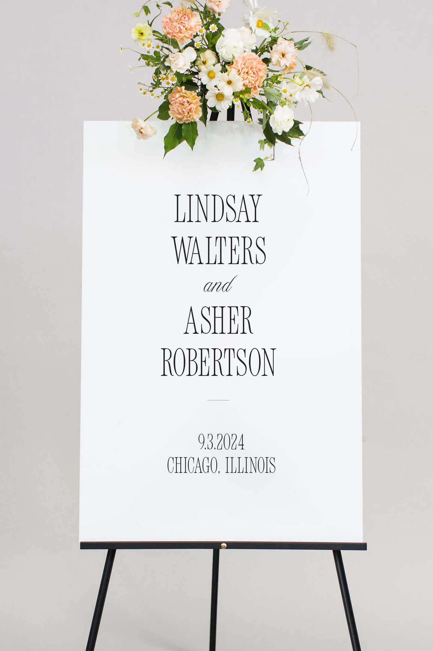 Acrylic Wedding Welcome Sign | The Lindsay II