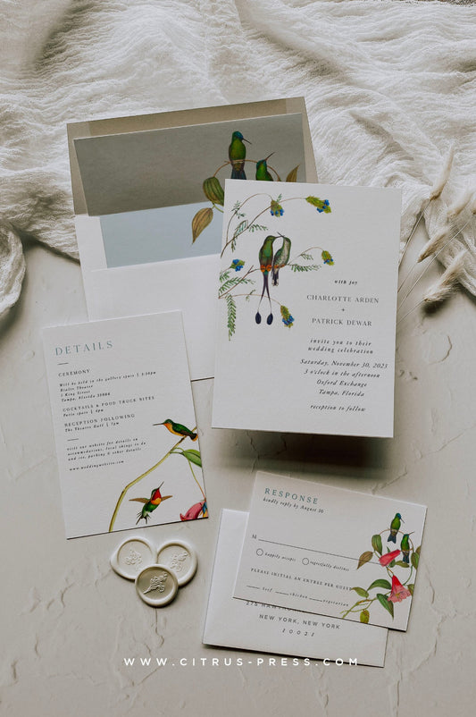 Love Birds Wedding Invitation | Printable Template