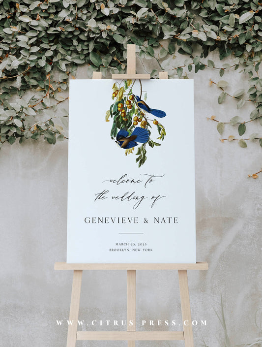 Love Birds Wedding Welcome Sign | Printable Template